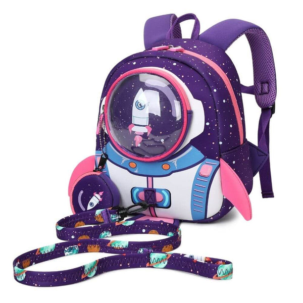 Kids Backpack Toddler Backpack Mini Backpack-Purple Rocket