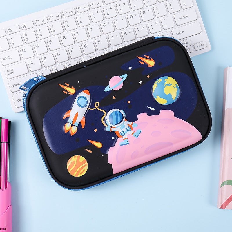 Hardtop Pencil Case-Black Astronaut