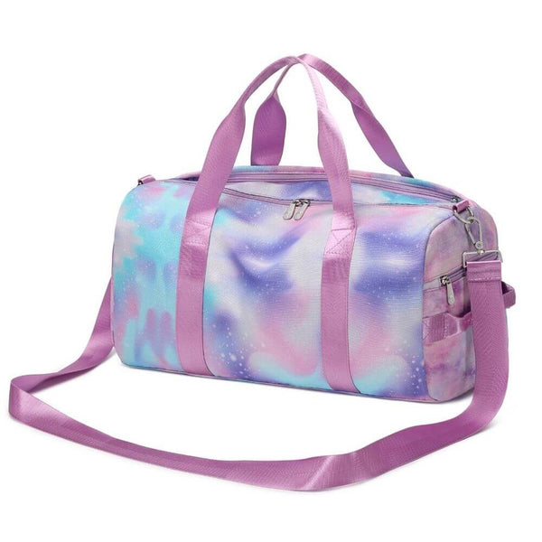 Galaxy Women Duffle Bag Gym Bag Weekend, Travel & Overnight Bags Glitter Purple